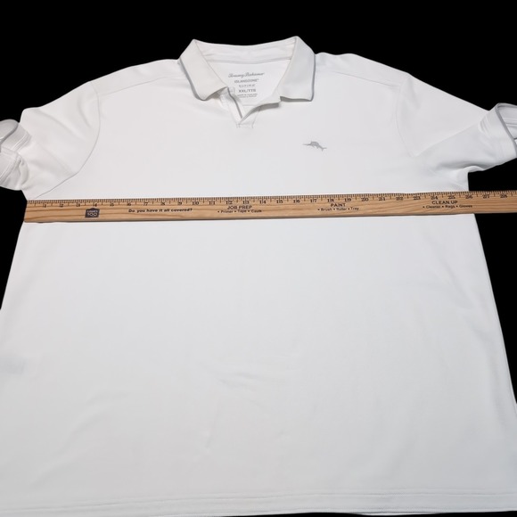 Tommy Bahama IslandZone Polo Shirt Mens XXL 2XL White Supima Cotton Blend V-Neck - Picture 9 of 12